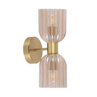 WANDLEUCHTE   - Bernsteinfarben, KONVENTIONELL, Glas (28/10/14.5cm)