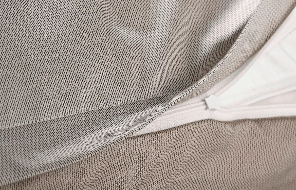WENDEBETTWÄSCHE 200/200 cm Micro Pattern Makosatin  - Beige/Grau, Basics, Textil (200/200cm) - Joop!
