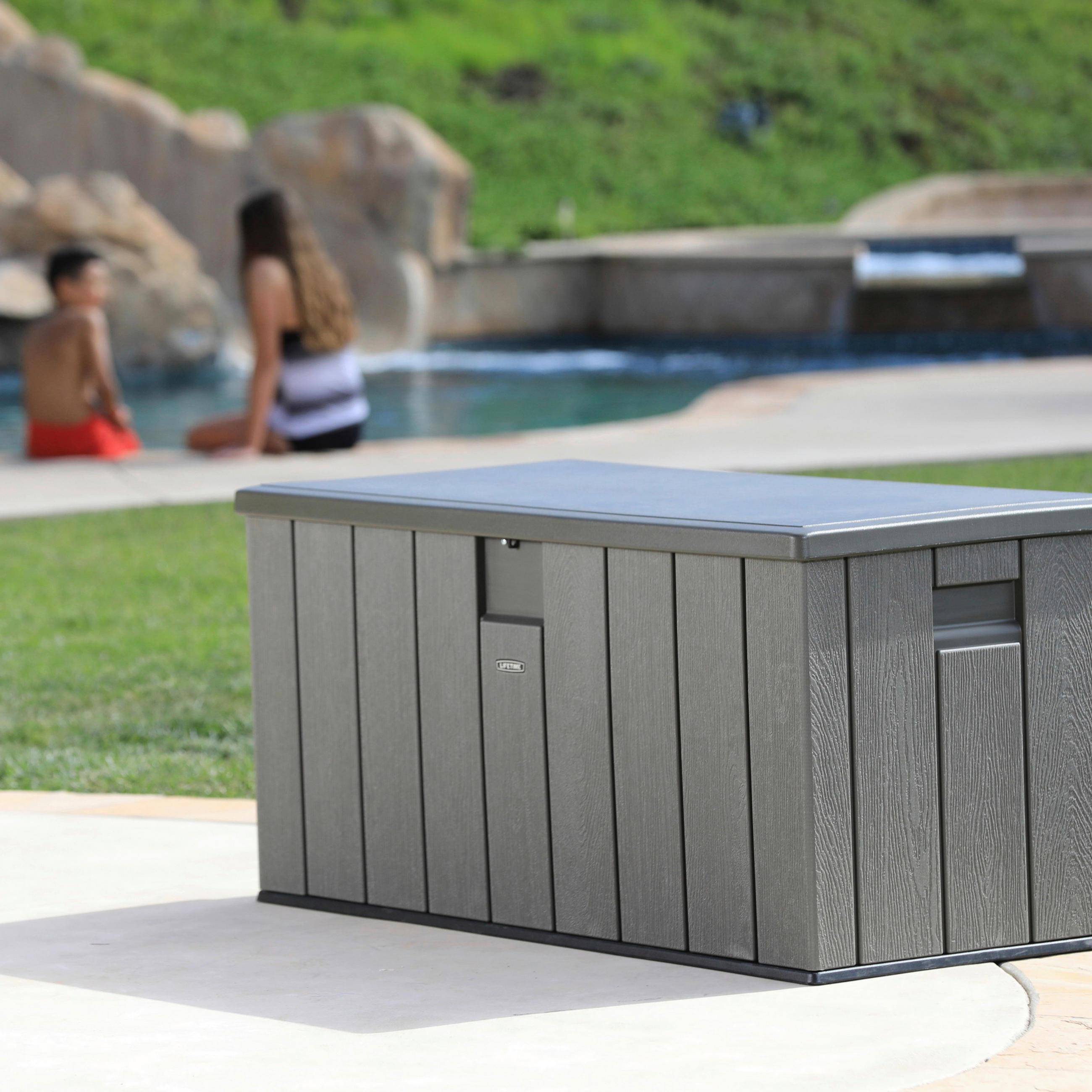 KISSENBOX 151/69/72 cm  - Grau, Basics, Kunststoff (151/69/72cm) - Ambia Garden