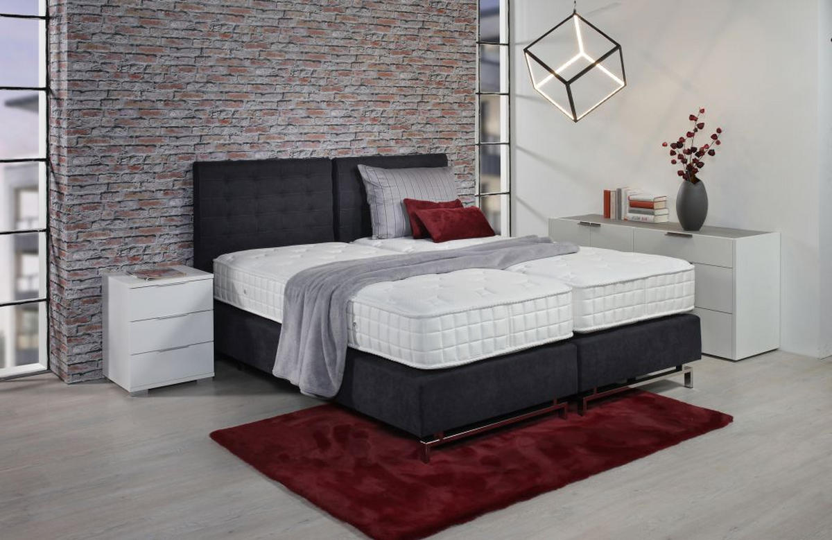 BOXSPRING KREVET 90/200 cm     siva  - siva/crna, Moderno (90/200cm) - Hom`in