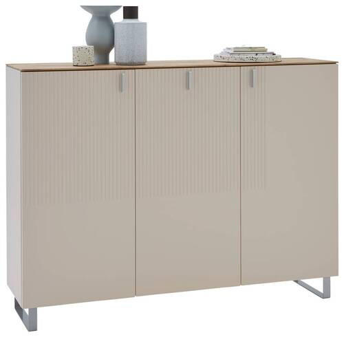 SCHUHSCHRANK Eiche furniert Eichefarben, Sandfarben - Sandfarben/Eichefarben, Design, Holz/Holzwerkstoff (139/104/36cm) - Dieter Knoll