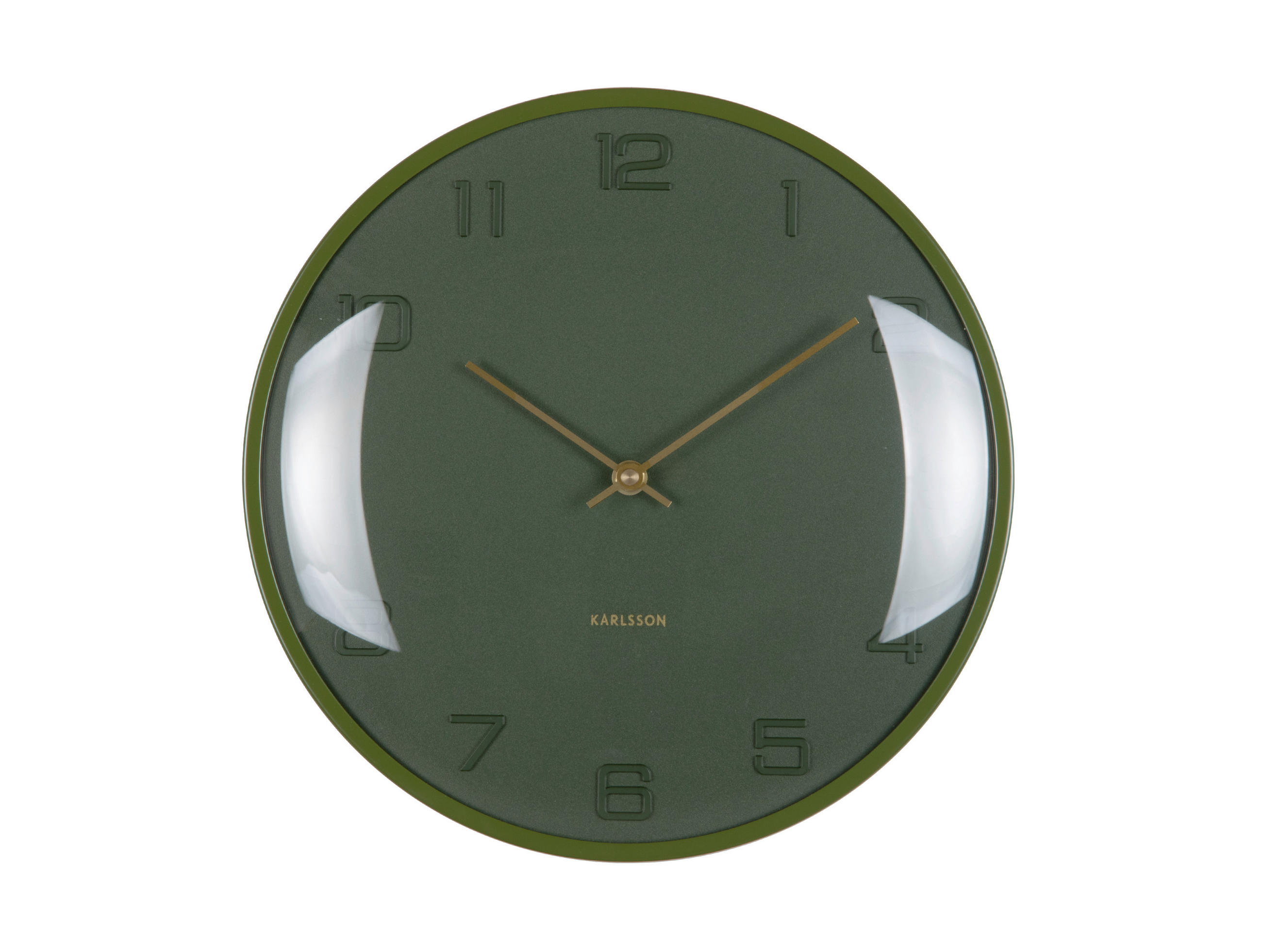 WANDUHR Fuerte Grün  - Grün, Basics, Metall (30,5cm) - Karlsson