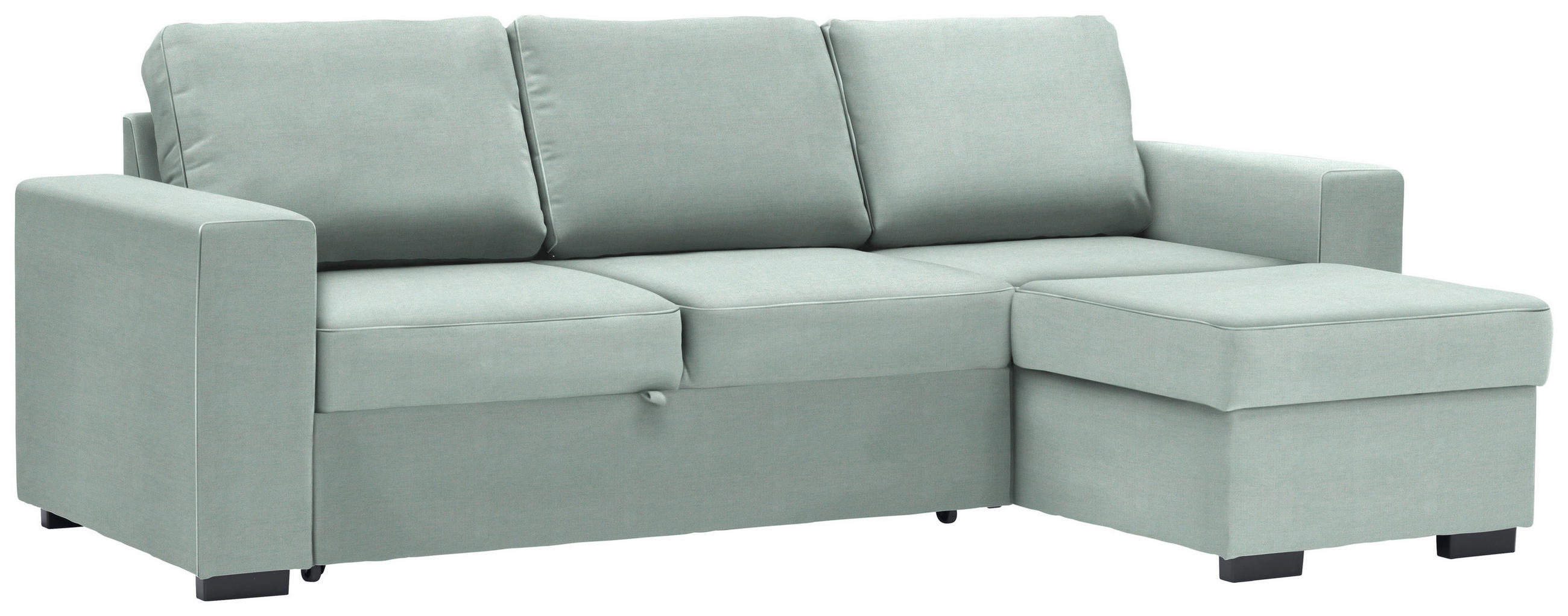HÖRNSOFFA i velour mintgrön  - mintgrön/svart, Design, textil/plast (244/157cm) - MID.YOU