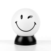KINDERTISCHLEUCHTE 2001 SMILEY 15/15/20 cm  - Weiß Hochglanz/Schwarz, Basics, Kunststoff (15/15/20cm)