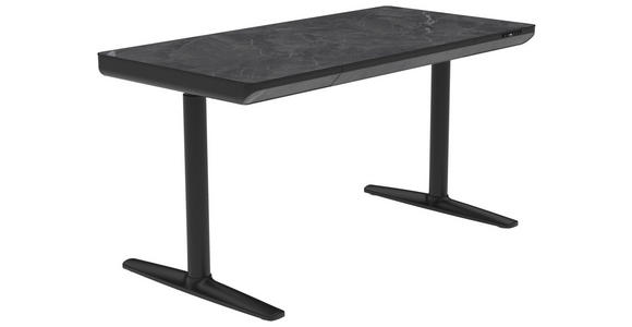 SCHREIBTISCH 140/70/73-118 cm  in Schwarz  - Schwarz, Design, Holzwerkstoff/Kunststoff (140/70/73-118cm) - Novel