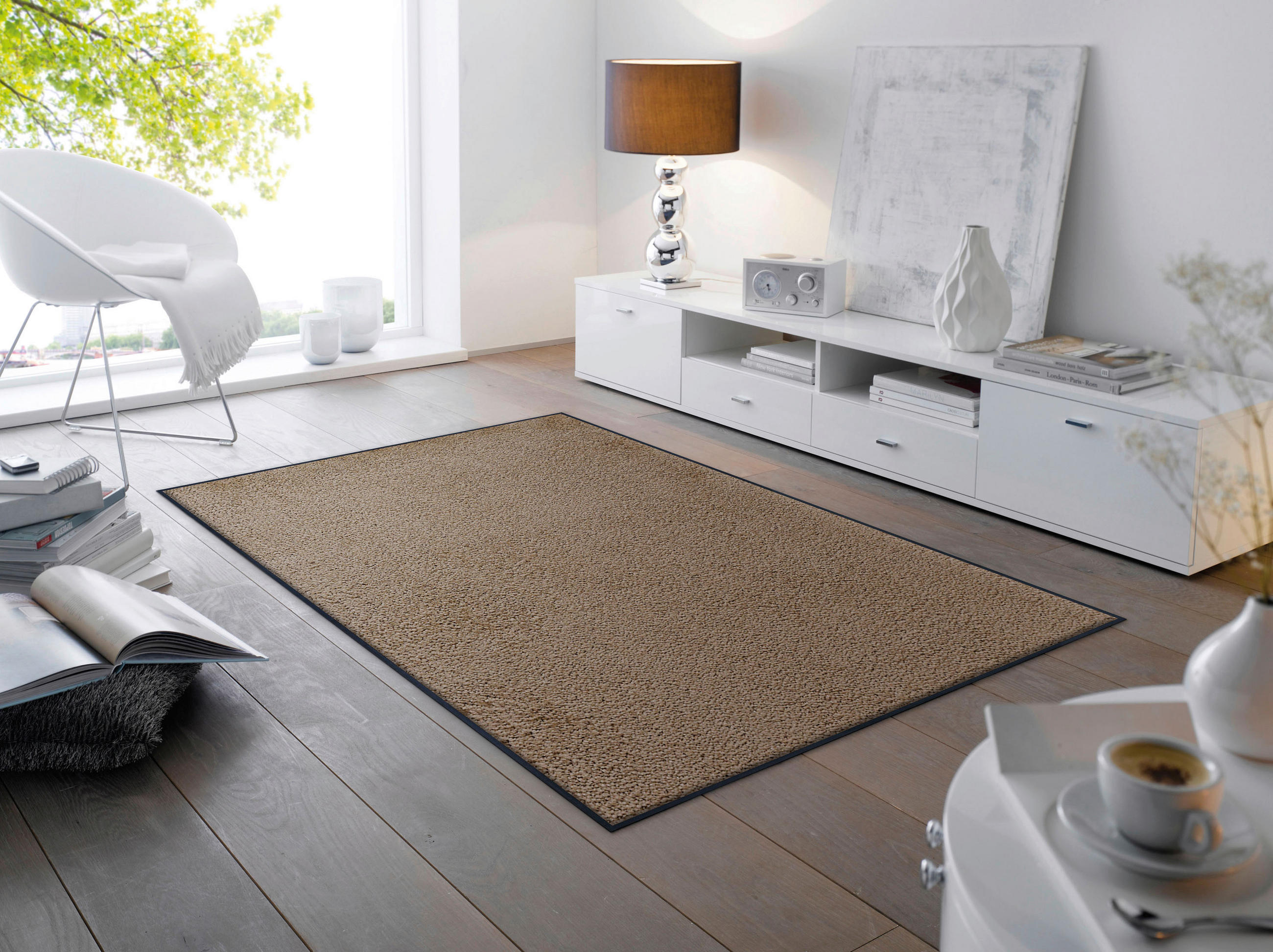 COVOR CU ȚESĂTURĂ PLATĂ Taupe  - taupe, Konventionell, plastic/textil (120/180cm) - wash+dry