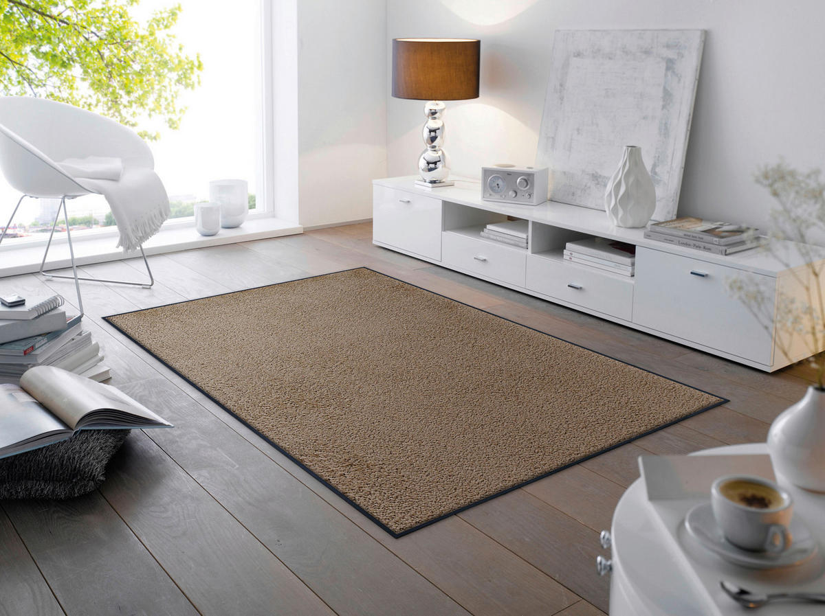 FLACHWEBETEPPICH 120/180 cm Taupe Taupe  - Taupe, KONVENTIONELL, Kunststoff/Textil (120/180cm) - wash+dry