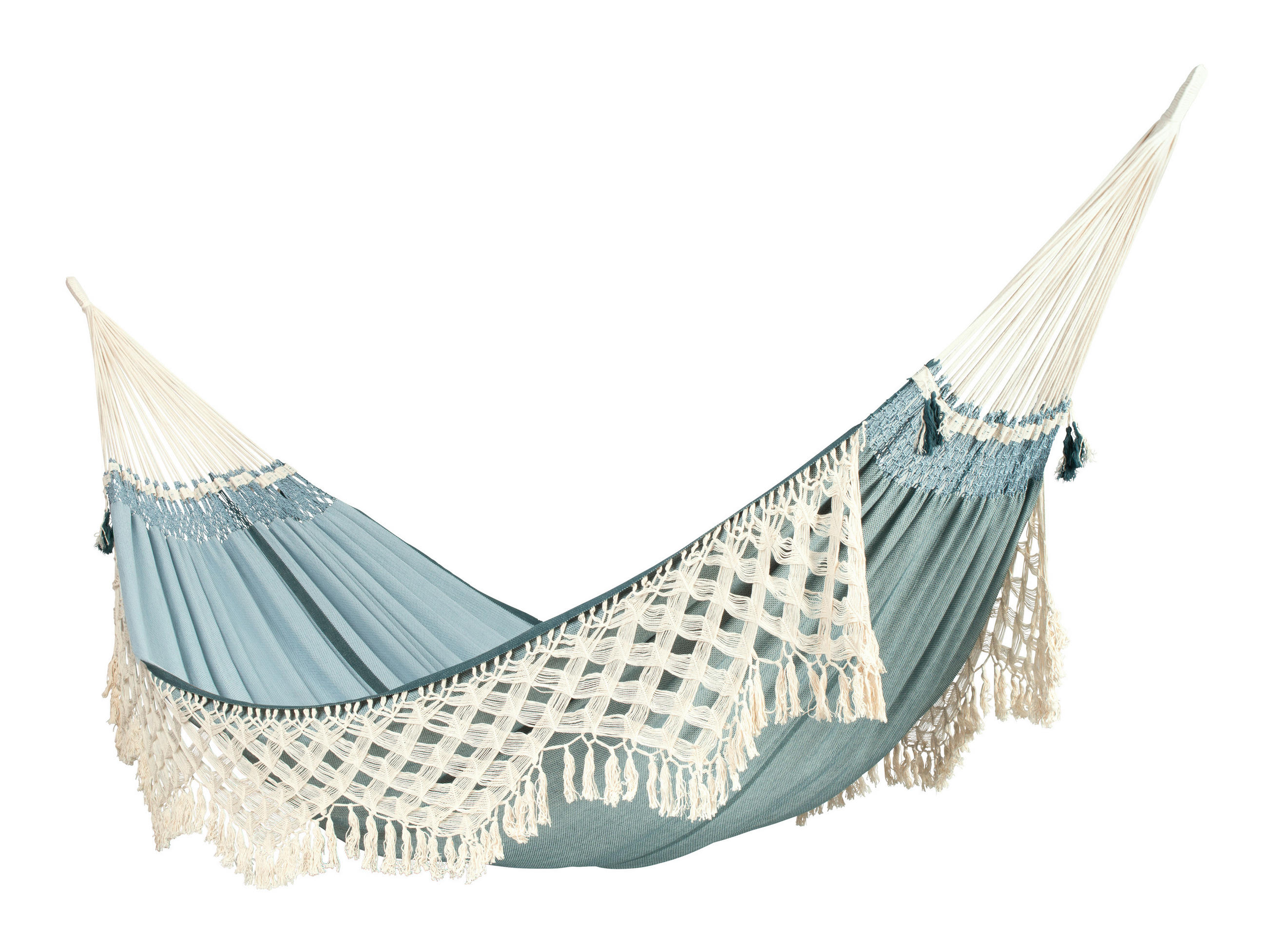 HÄNGEMATTE kingsize org.cotton  - Hellblau, KONVENTIONELL, Textil (180/400cm) - La Siesta