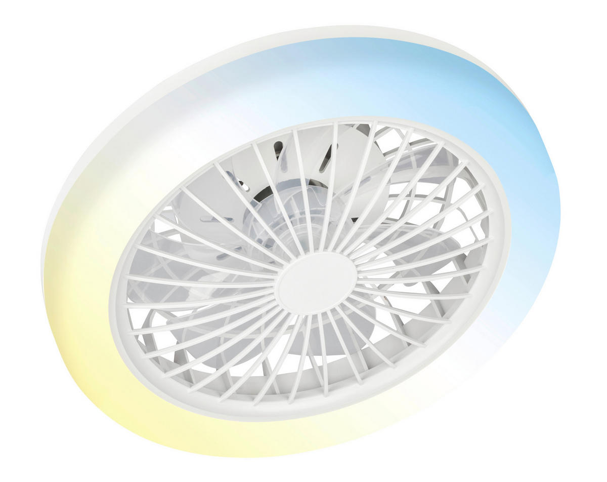 DECKENVENTILATOR 38/14 cm   - Weiß, Design, Kunststoff (38/14cm)