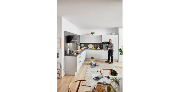 EINBAUKÜCHE   - Grau, Design, Holzwerkstoff - Novel