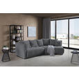 ECKSOFA in Chenille Grau  315/180 cm  - Schwarz/Grau, MODERN, Kunststoff/Textil (315/180cm) - Hom`in