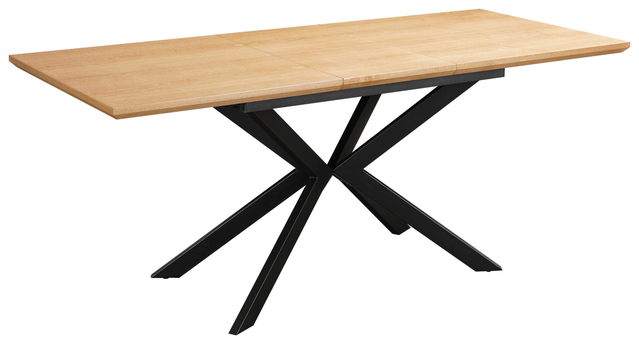 Masă din metal, material pe bază de lemn, 140/80/76 cm,