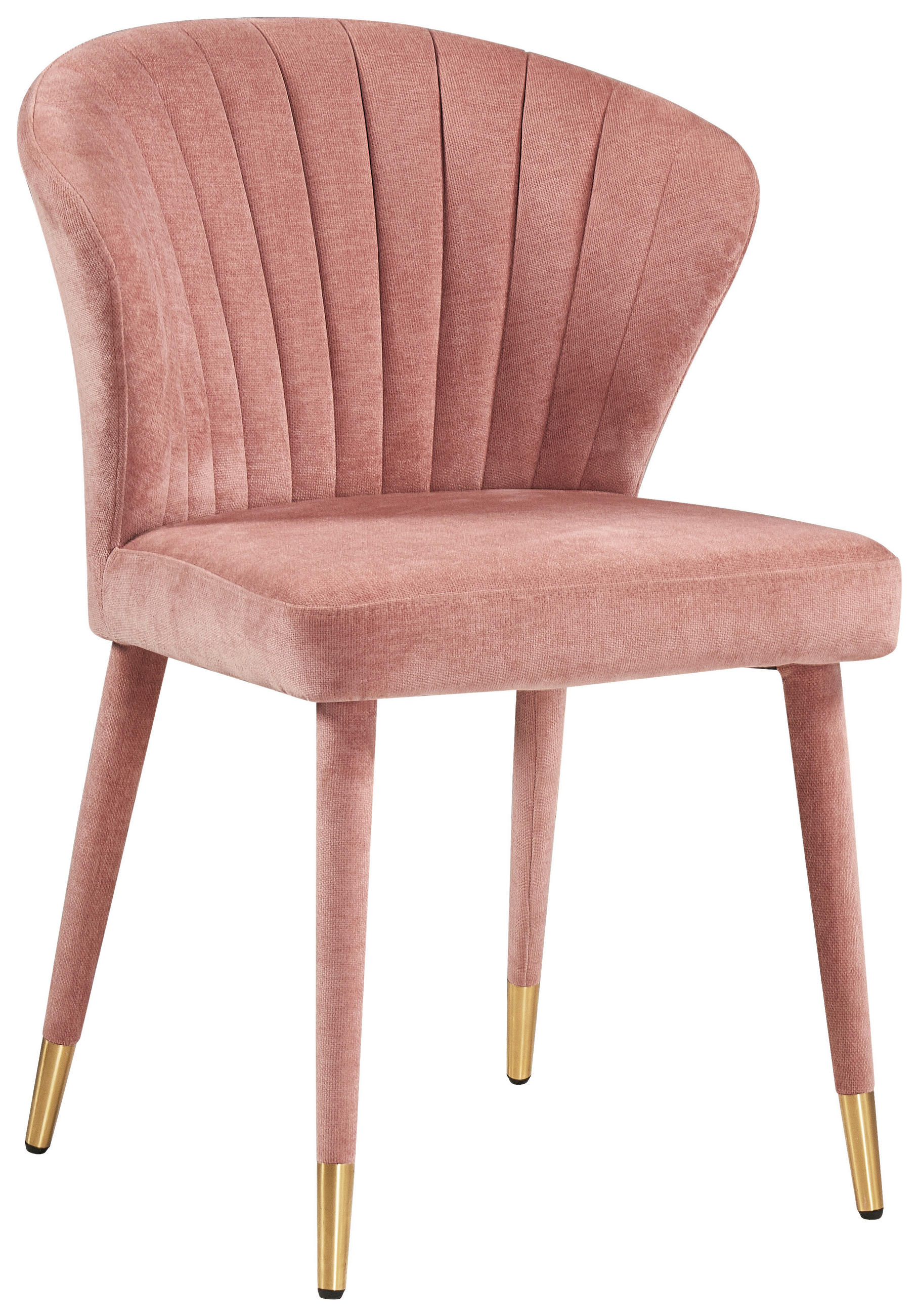 STUHL  in Eisen Webstoff Metall, Textil  - Goldfarben/Rosa, MODERN, Textil/Metall (54.5/81.5/59cm) - MID.YOU