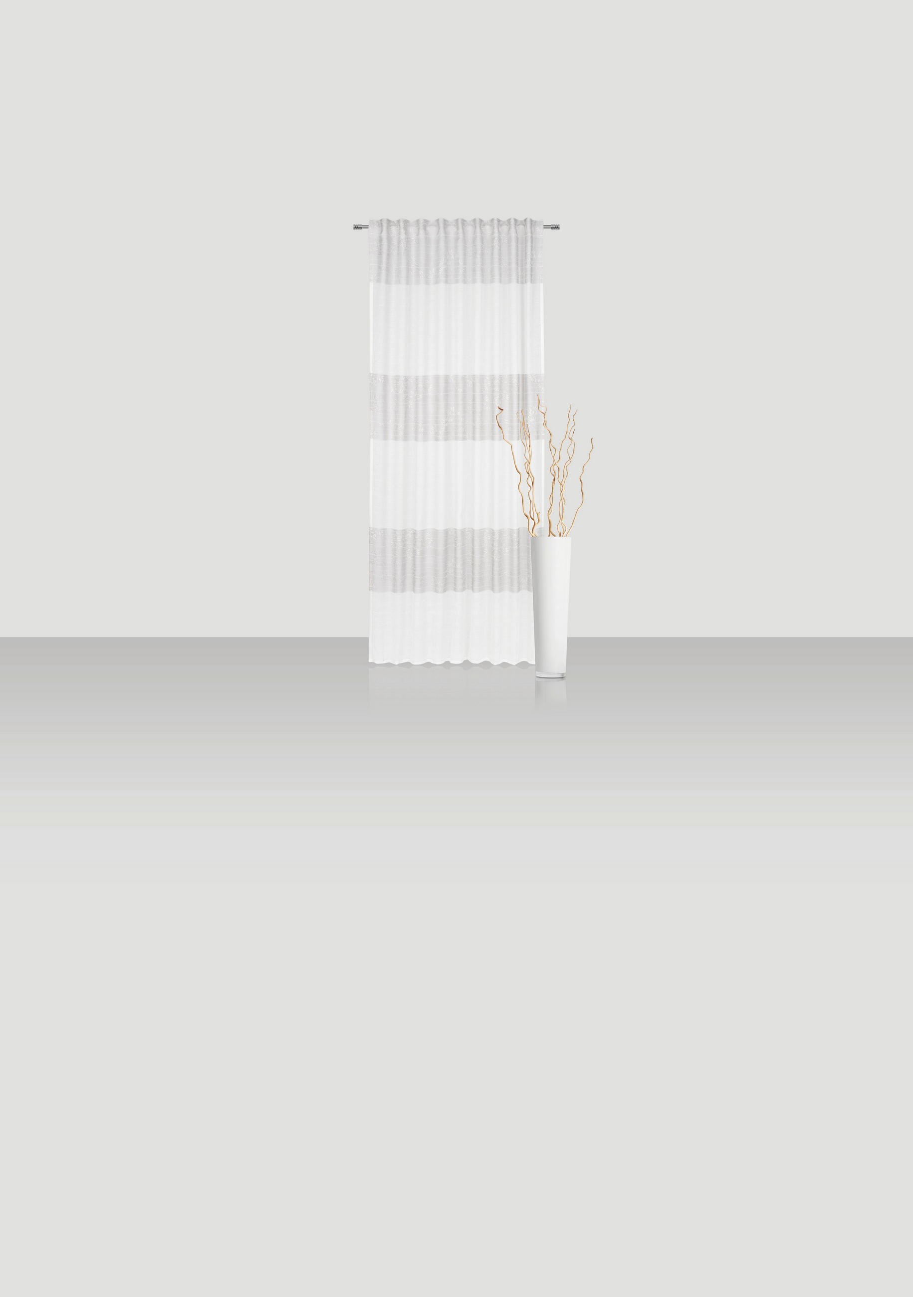 FERTIGVORHANG  halbtransparent   135/245 cm  - Silberfarben, Basics, Textil (135/245cm) - Novel
