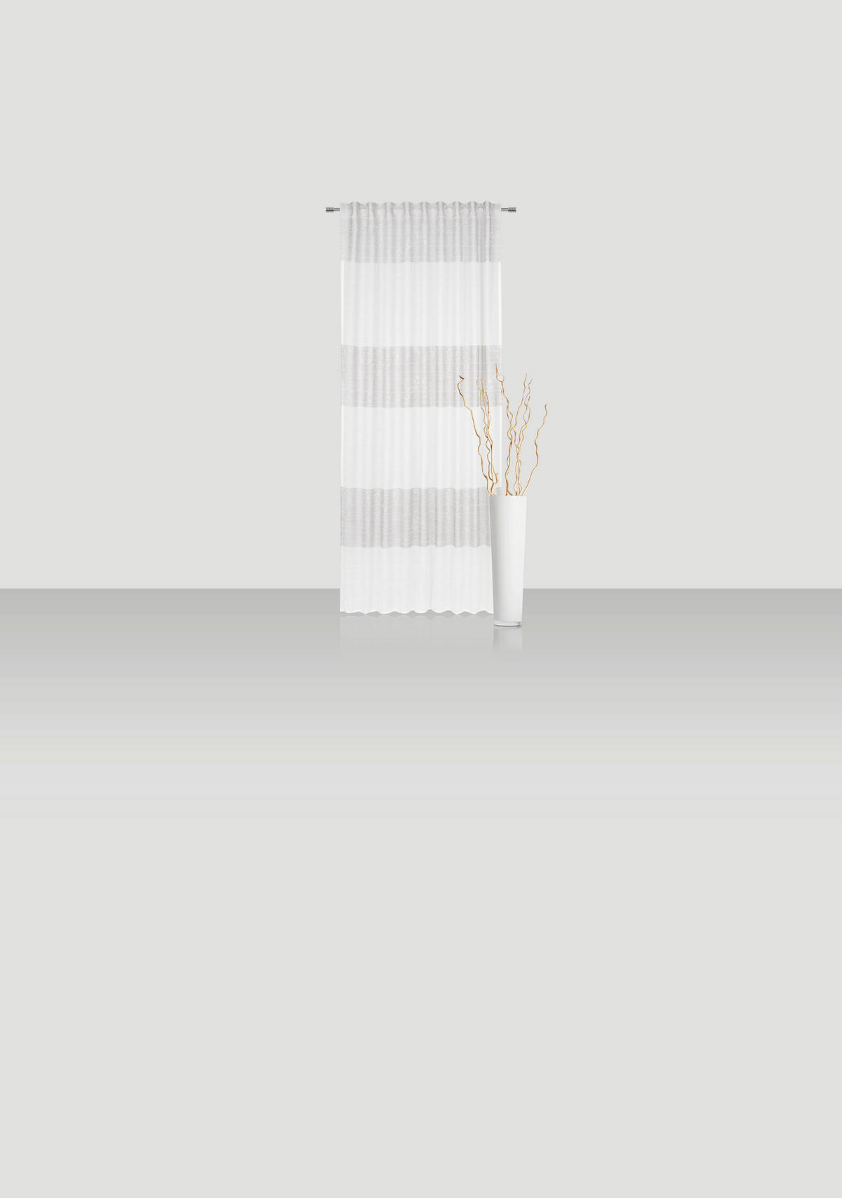 FERTIGVORHANG  halbtransparent   135/245 cm  - Silberfarben, Basics, Textil (135/245cm) - Novel