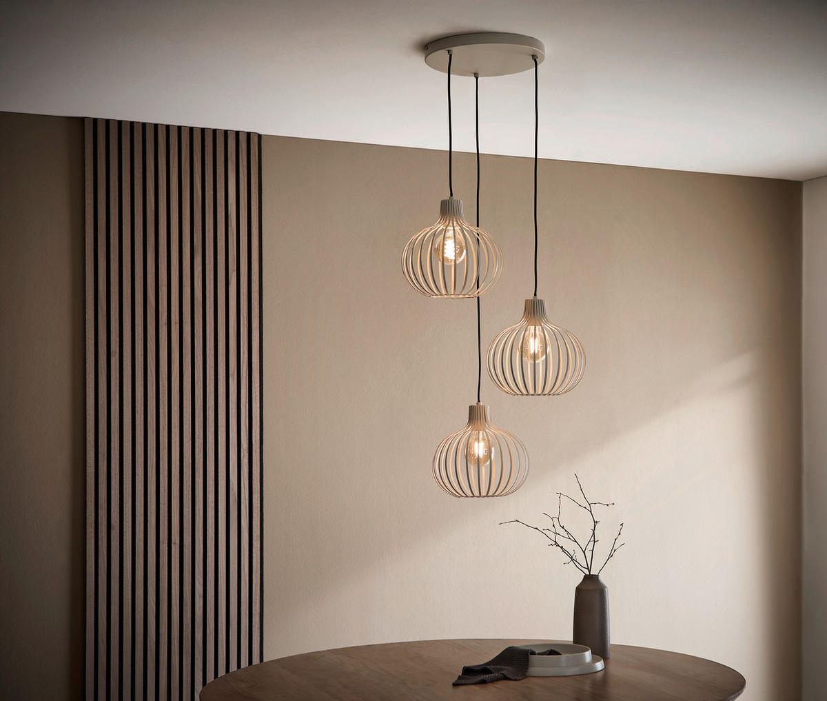 HÄNGELEUCHTE MATEO 50/120 cm   - Creme, Basics, Metall (50/120cm) - Globo