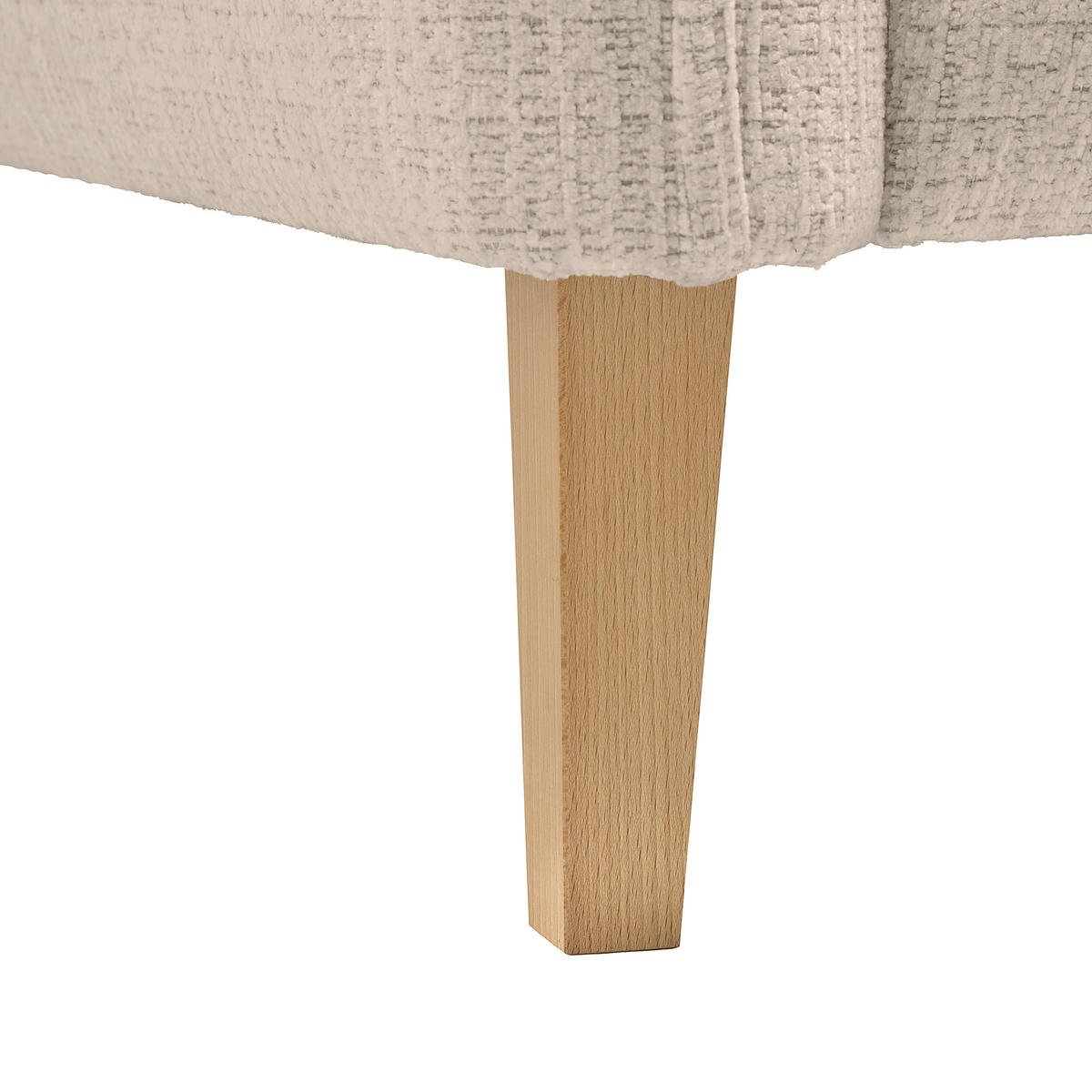 2-SITZER-SOFA in Webstoff Beige  - Eichefarben/Beige, Modern, Holz/Textil (150/85/92cm) - MID.YOU