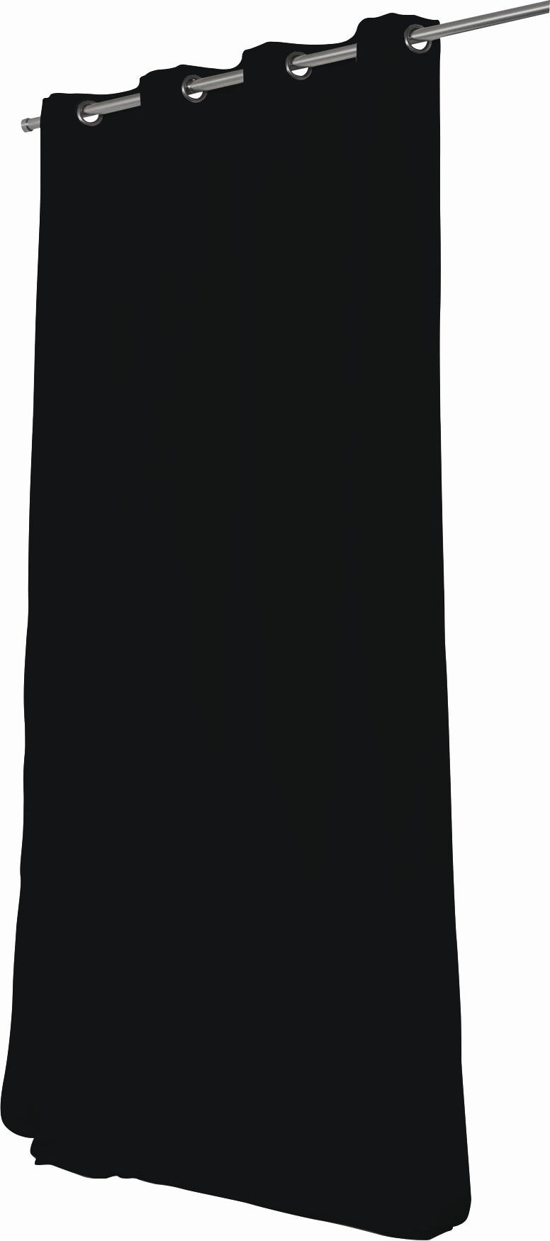 WÄRMESCHUTZVORHANG Verdunkelung  - Schwarz, Design, Textil (145/260cm)
