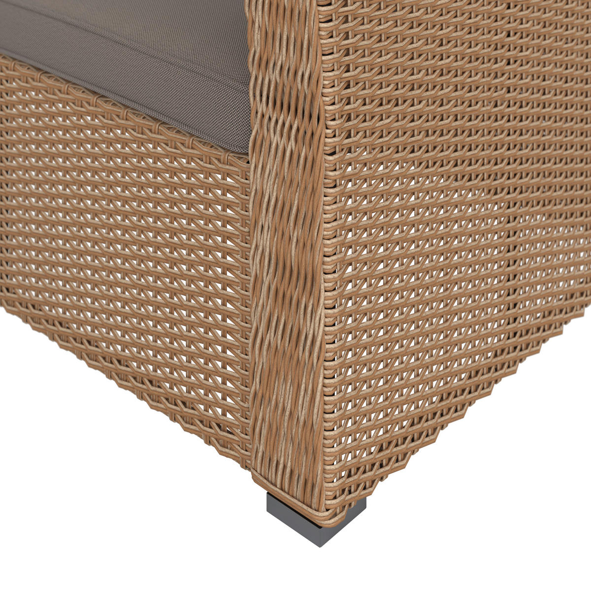 LOUNGEGARNITUR Carbonstahl  - Sandfarben, MODERN, Kunststoff/Metall (137/88/48/66.5cm) - Ambia Garden