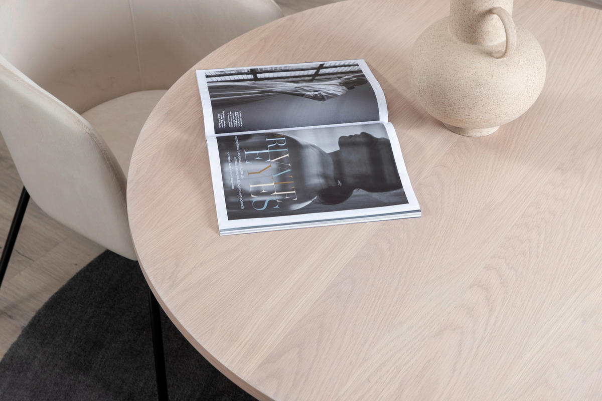ESSTISCH in Holzwerkstoff 110/110/75 cm   - Beige/Weiß, Design, Holzwerkstoff (110/110/75cm) - Livetastic