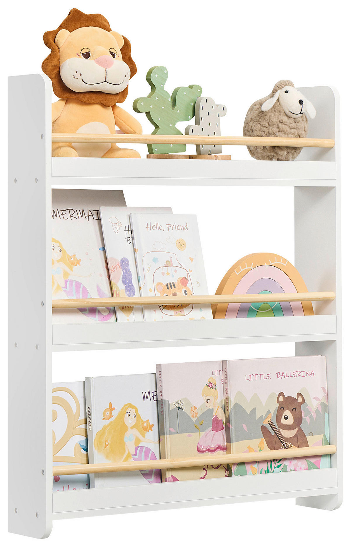 KINDERREGAL 60/75/12 cm  - Naturfarben/Weiß, MODERN, Holz/Holzwerkstoff (60/75/12cm) - MID.YOU