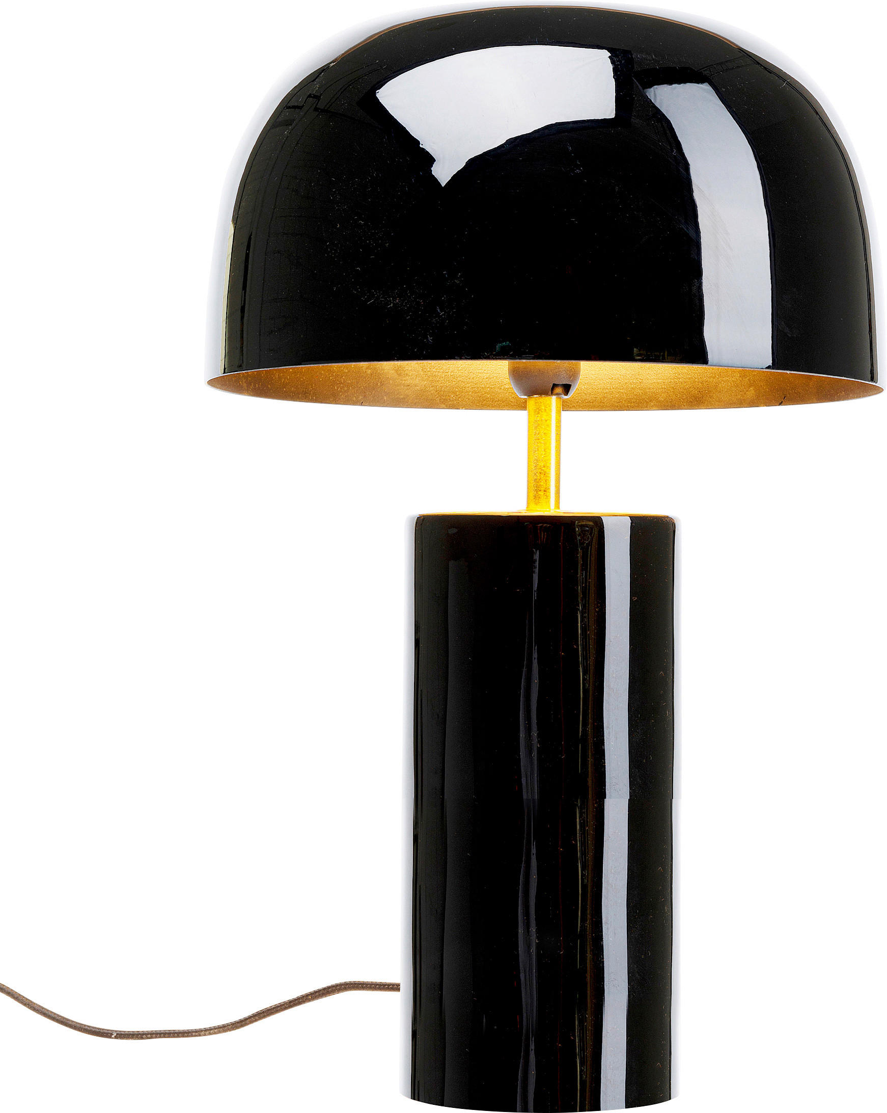 TISCHLEUCHTE 25/38/25 cm   - Goldfarben/Schwarz, Design, Metall (25/38/25cm) - Kare-Design