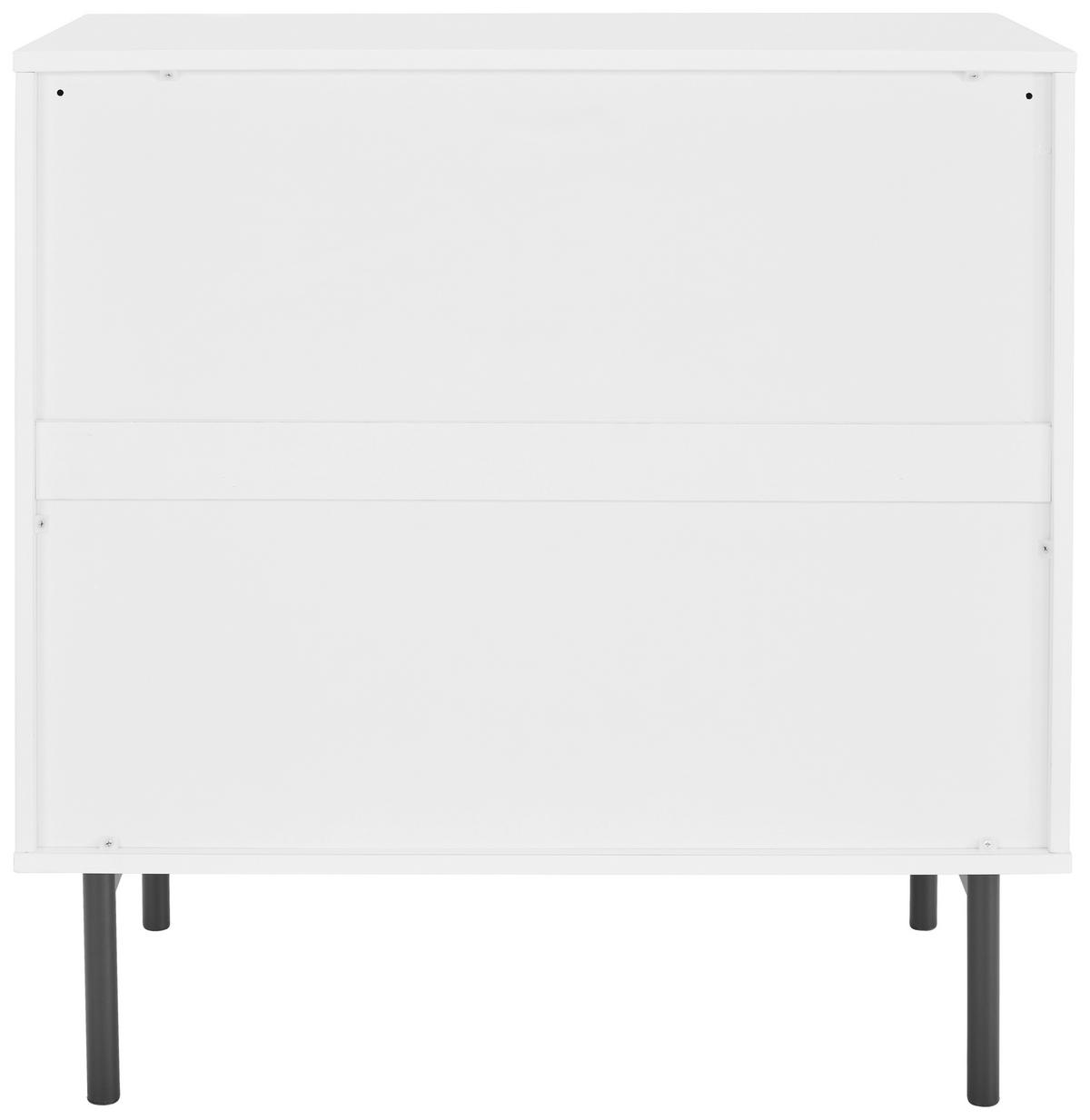 KOMODA, černá, bílá, 80/80/40 cm - bílá/černá, Design, kov/kompozitní dřevo (80/80/40cm) - MID.YOU