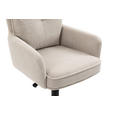BARHOCKER Cord Beige Eisen Stoffauswahl, Sitzfläche 360° drehbar, inklusive Armlehnen  - Beige/Schwarz, Design, Textil/Metall (54/98-120/58cm) - Novel