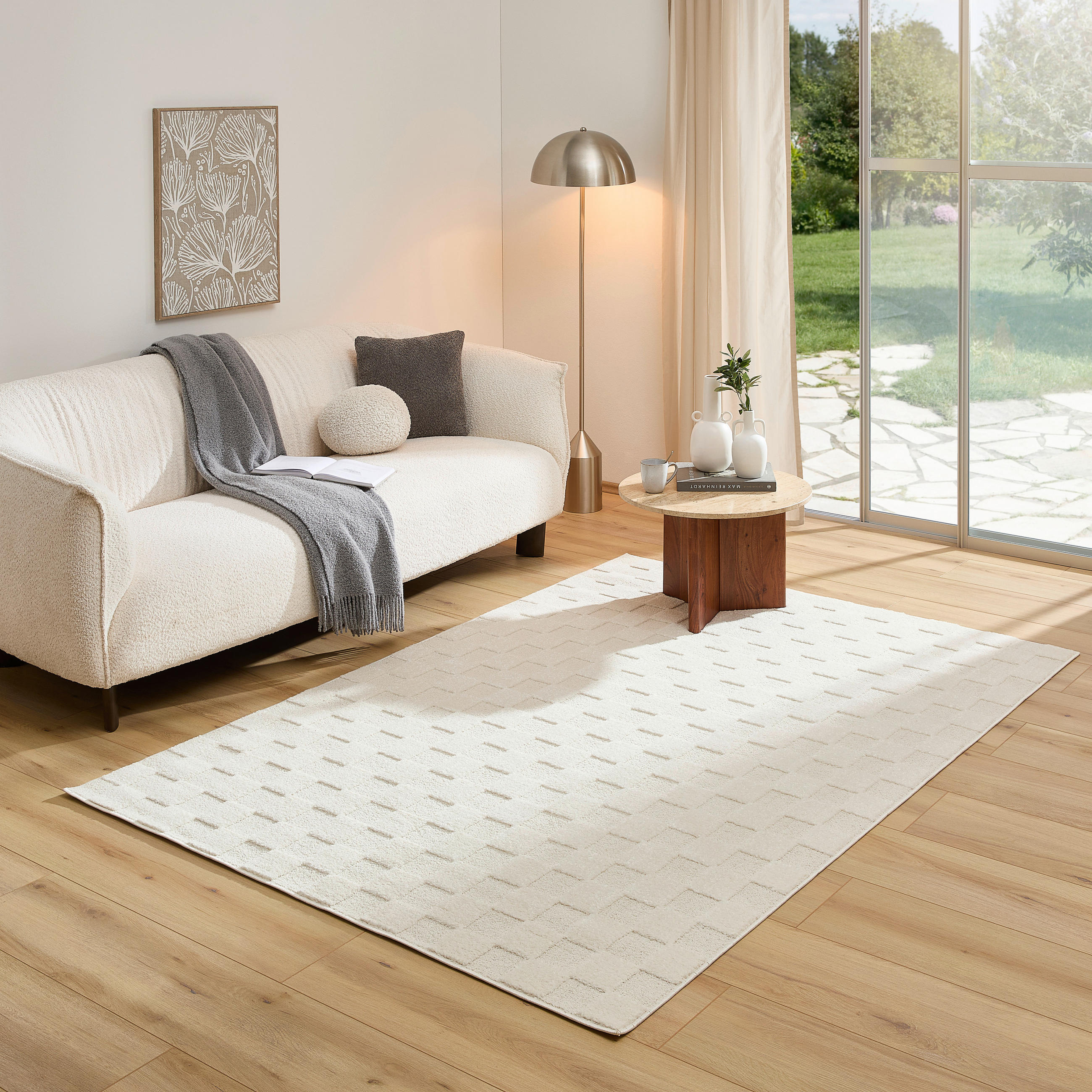 WEBTEPPICH 160/230 cm Creme  - Creme, Design, Naturmaterialien/Textil (160/230cm) - Novel