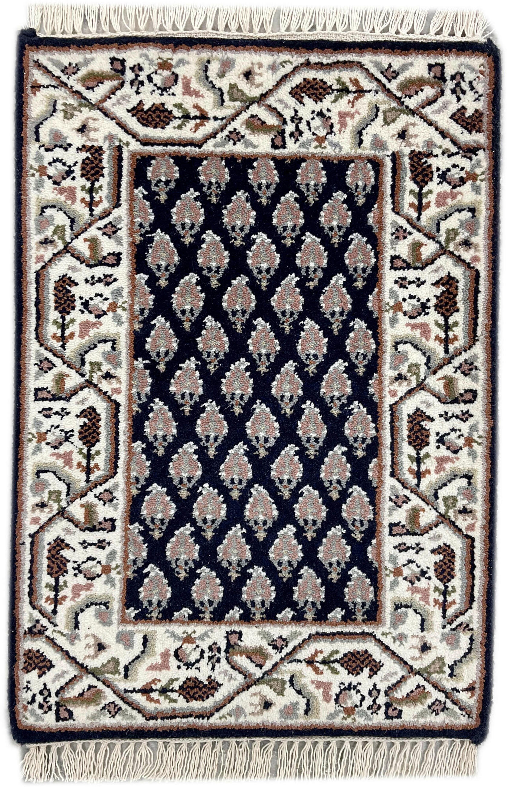 ORIENTTEPPICH 40/60 cm Mir Pushties Blau, Creme  - Blau/Creme, LIFESTYLE, Textil (40/60cm) - Cazaris