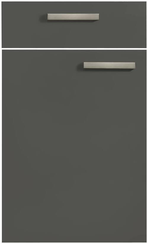 ECKKÜCHE 305/225 cm  in Anthrazit, Rot, Eichefarben  - Edelstahlfarben/Eichefarben, Design, Holzwerkstoff/Metall (305/225cm) - Nolte Küchen