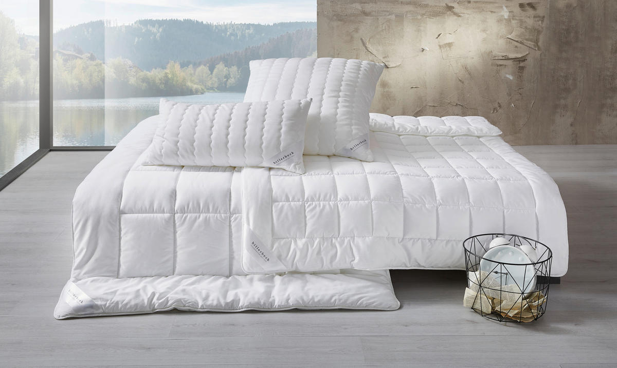 CELOROČNÍ PŘIKRÝVKA, 135/200 cm,  - bílá, Basics, textil (135/200cm) - Billerbeck