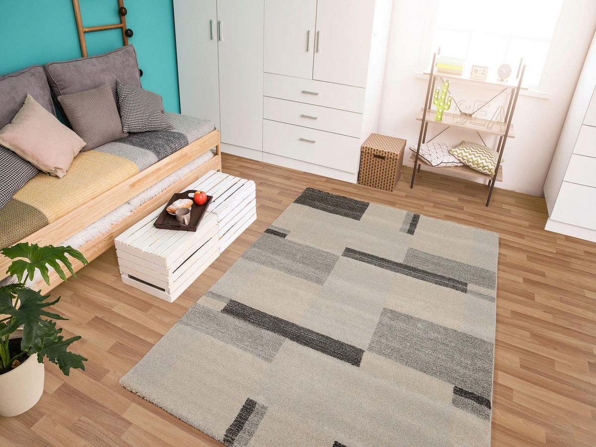 WEBTEPPICH 240/290 cm Palazzo Bloc Grau  - Grau, KONVENTIONELL, Textil (240/290cm) - Novel