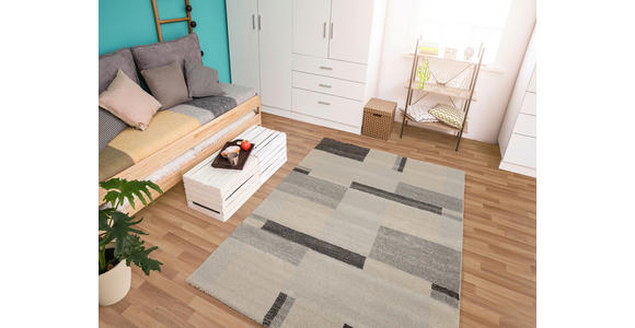 WEBTEPPICH 65/130 cm Palazzo Bloc Grau  - Grau, Design, Textil (65/130cm) - Novel