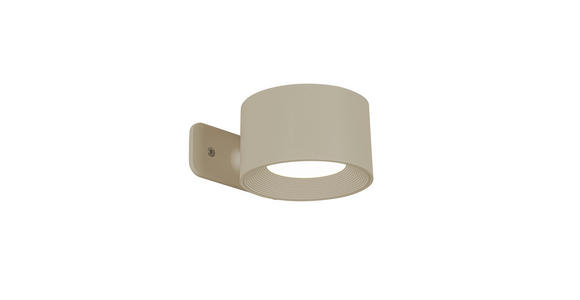 AKKU-WANDLEUCHTE - Sandfarben, Basics, Kunststoff/Metall (9,2/8/4,5cm) - Novel
