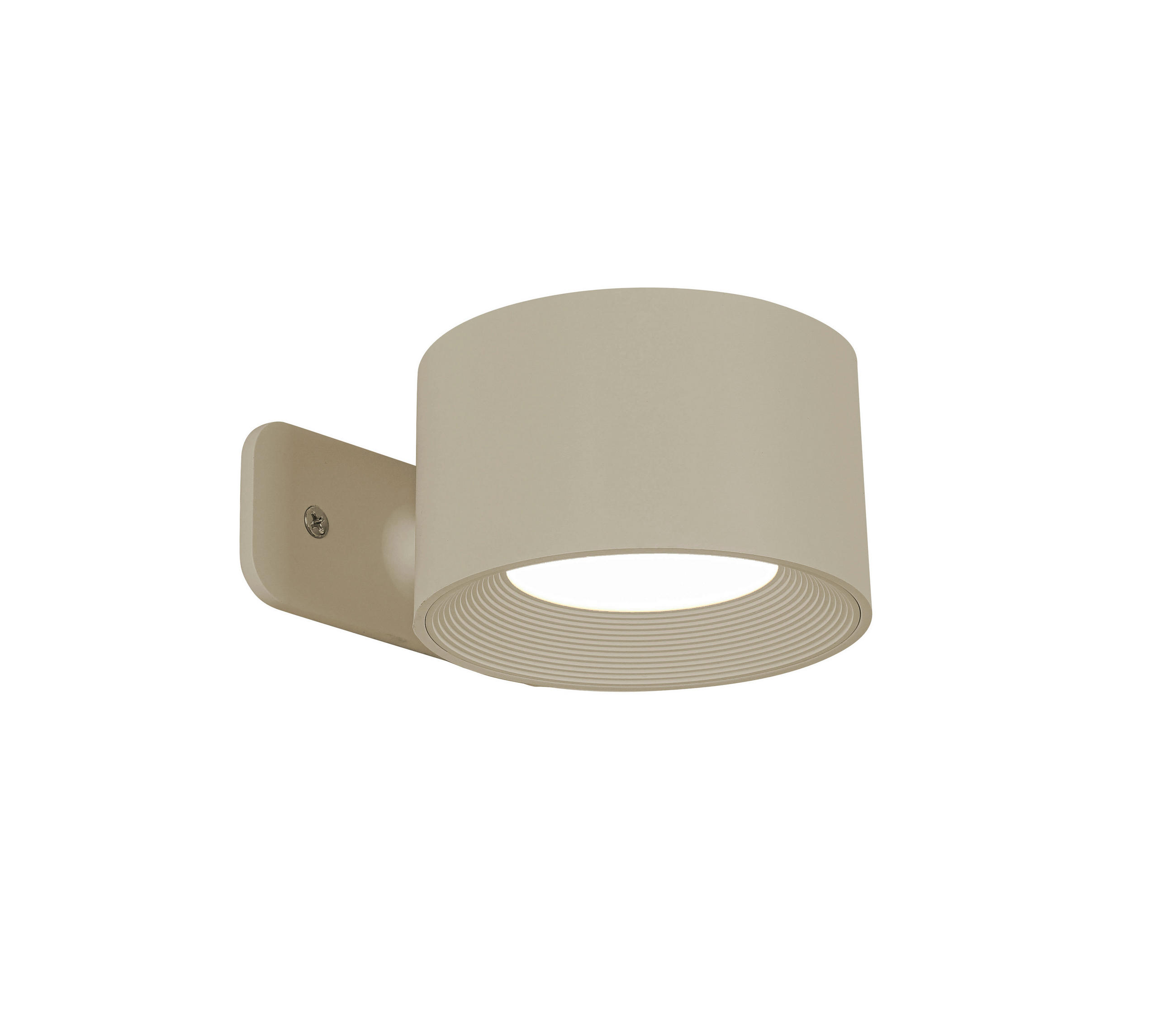 AKKU-WANDLEUCHTE Spot 9,2/8/4,5 cm   - Sandfarben, Basics, Kunststoff/Metall (9,2/8/4,5cm) - Novel