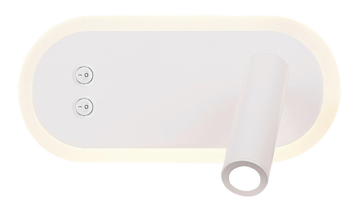 WANDLEUCHTE Miracle 13/20/9.5 cm  - Weiß, KONVENTIONELL, Metall (13/20/9.5cm)