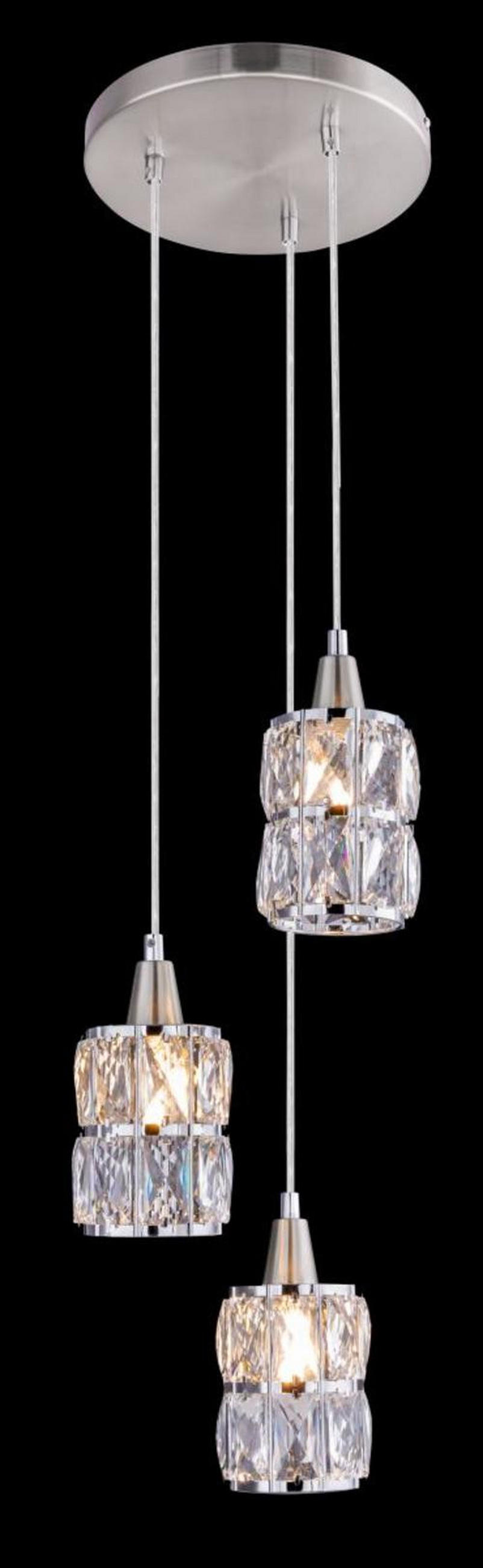 LAMPĂ SUSPENDATĂ 25/120 cm  - străveziu/culoare crom, Lifestyle, sticlă/metal (25/120cm) - Globo