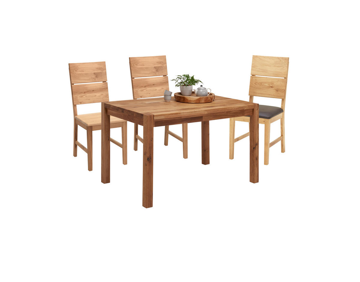 JEDÁLENSKÝ STÔL, divoký dub, farba duba, 120/80/75 cm - farba duba, Konventionell, drevo (120/80/75cm) - Carryhome