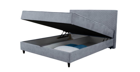 BOXBETT 120/200 cm  in Blau  - Blau/Schwarz, KONVENTIONELL, Kunststoff/Textil (120/200cm) - Carryhome