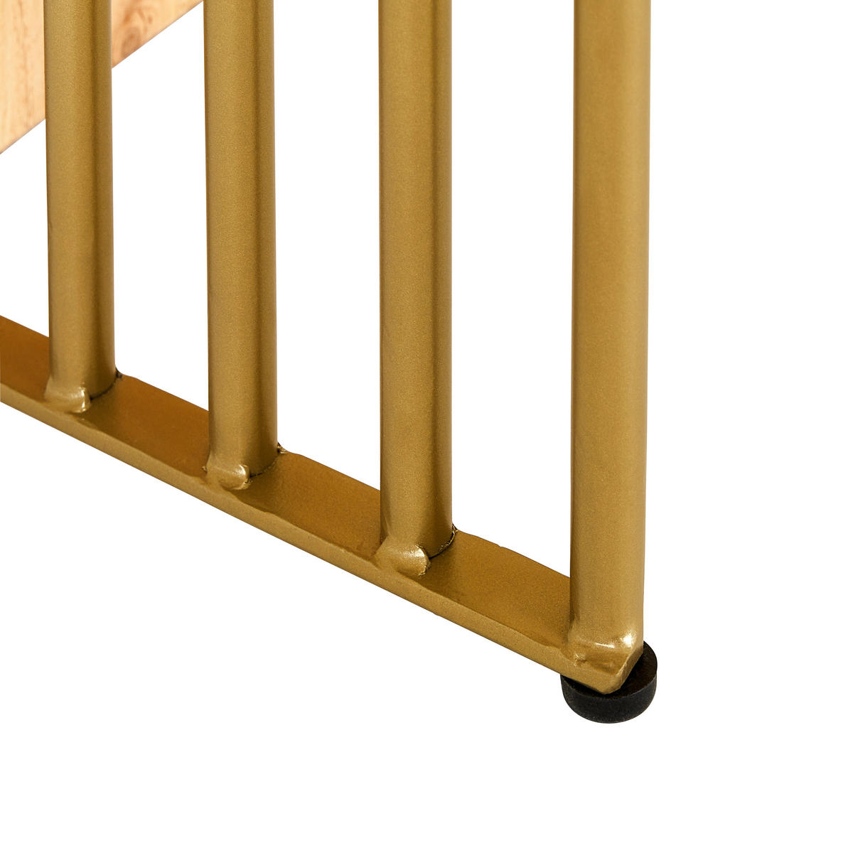 COUCHTISCH in Holz, Metall, Stein  - Weiss/Goldfarben, Lifestyle, Holz/Stein (120/45/70cm) - MID.YOU