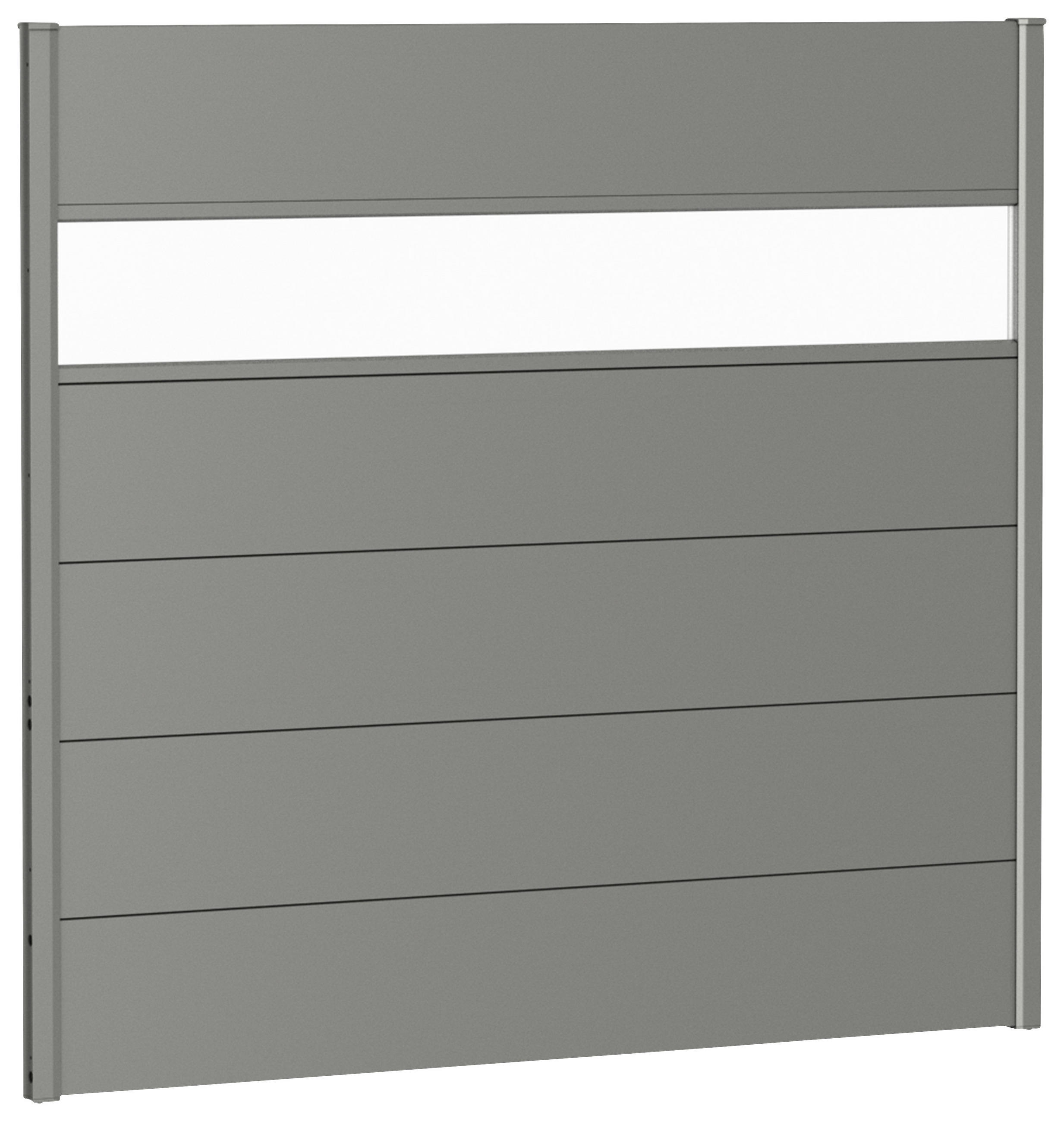 SICHTSCHUTZ - Grau, Basics, Kunststoff/Metall (145/137/4,4cm) - Biohort