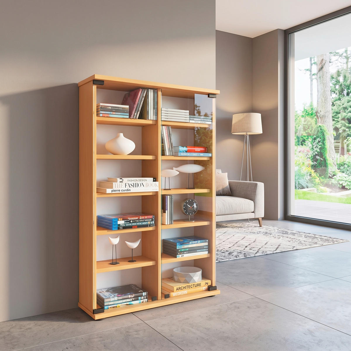 CD REGAL boje bukve  staklo, drvni materijal   - boje bukve, Konvencionalno, staklo/drvni materijal (60/91,5/18cm) - MID.YOU