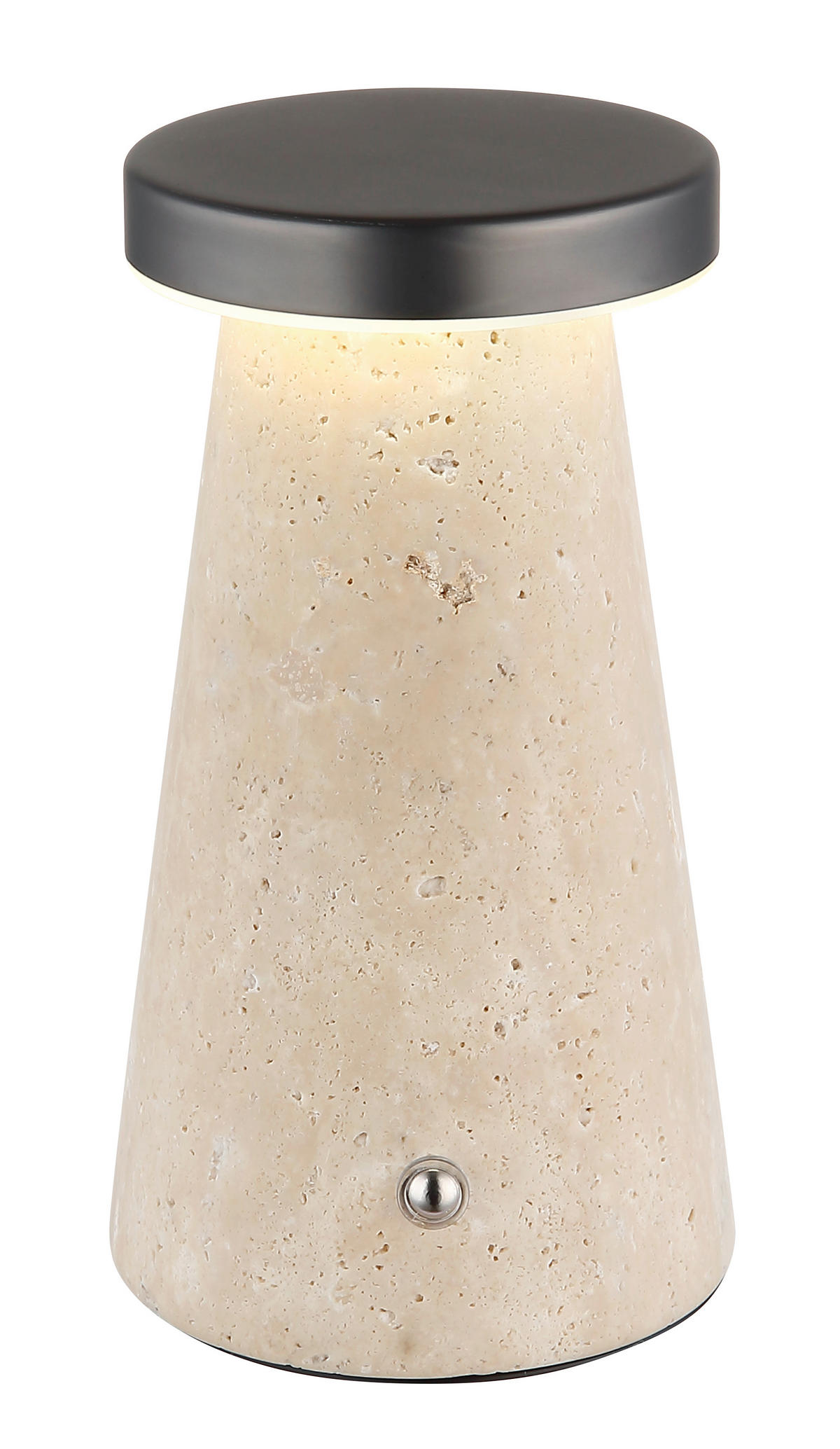 STOLNÍ LAMPA NA BATERIE, dotykový stmívač, 9/16 cm  - bílá/šedá, Design, kov/plast (9/16cm) - Globo