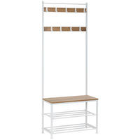 GARDEROBE  in 70/175/32.5 cm  - Naturfarben/Weiß, MODERN, Holzwerkstoff/Metall (70/175/32.5cm) - PBJ