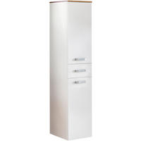 HOCHSCHRANK 32,7/159,1/35,3 cm  - Eichefarben/Silberfarben, MODERN, Glas/Holzwerkstoff (32,7/159,1/35,3cm) - Stylife