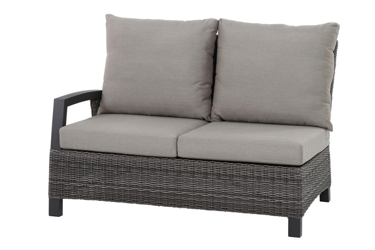 LOUNGEGARNITUR 5-teilig   302/88/219 cm Aluminium  - Grau, Basics, Keramik/Kunststoff (302/88/219cm) - Siena Garden
