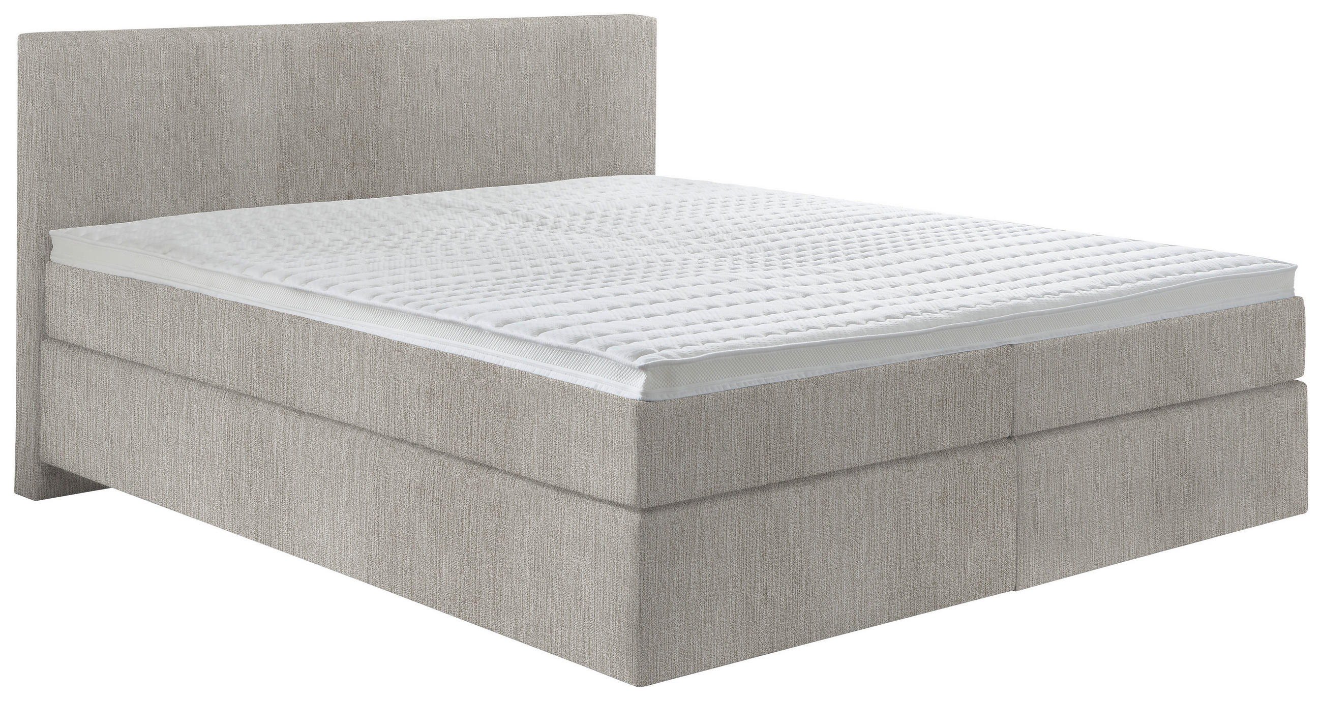 BOXSPRINGBETT 160/200 cm  in Silberfarben  - Silberfarben/Schwarz, KONVENTIONELL, Kunststoff/Textil (160/200cm) - Hom`in