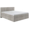 BOXSPRINGBETT 160/200 cm  in Silberfarben  - Silberfarben/Schwarz, Konventionell, Kunststoff/Textil (160/200cm) - Hom`in