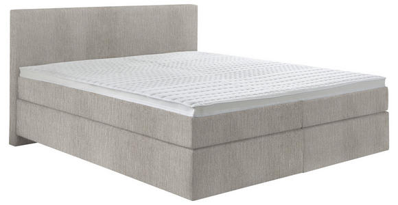 BOXSPRINGBETT 160/200 cm  in Silberfarben  - Silberfarben/Schwarz, KONVENTIONELL, Kunststoff/Textil (160/200cm) - Hom`in